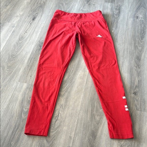 🏴 Adidas red leggings size small - Picture 1 of 6